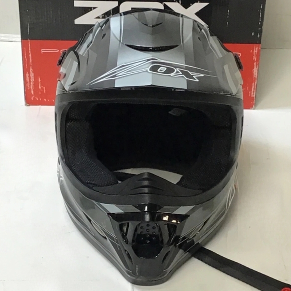 Zox Black and Gray Full-Face Helmet - Picture 1 of 11